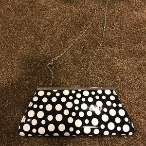 Black and White Polka Dot Clutch